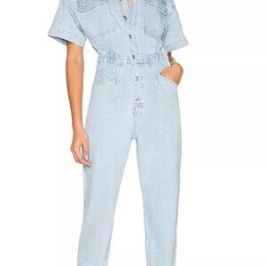Free People We the Free Denim Jumpsuit